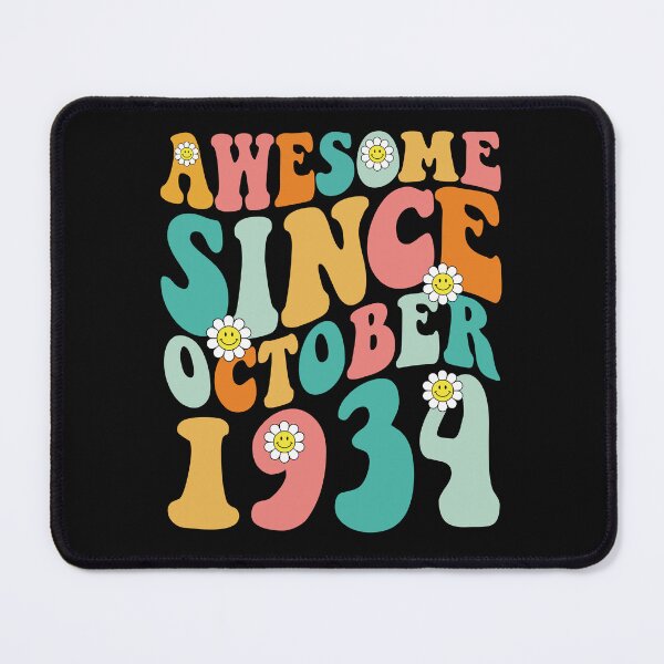 Item preview, Awesome Since October 1934 | Made In 1934 | Retro Groovy Birthday designed and sold by Christina-grich.