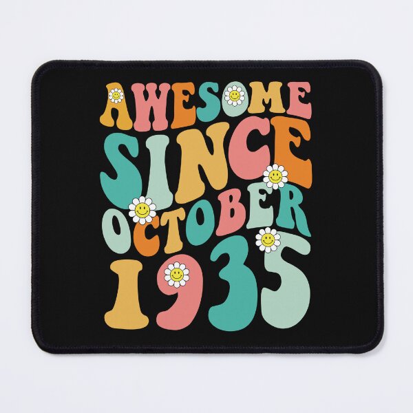 Item preview, Awesome Since October 1935 | Made In 1935 | Retro Groovy Birthday designed and sold by Christina-grich.