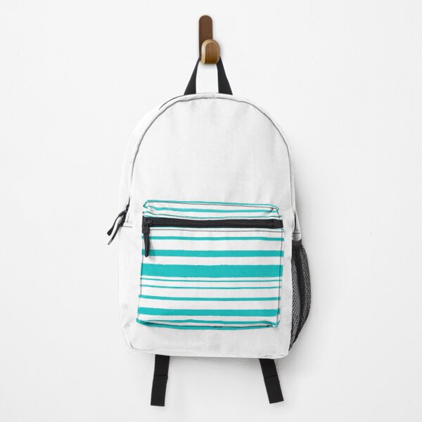 Item preview, Painted Stripes in Robin's Egg Blue on White designed and sold by kierkegaard.