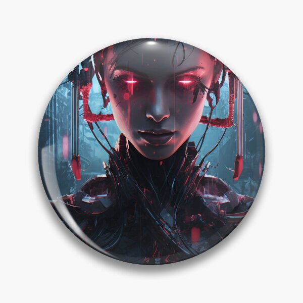Item preview, Nerdy Cyborg Cyberpunk 4 designed and sold by Red Witch Art.
