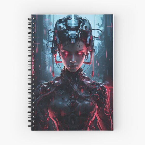 Item preview, Nerdy Cyborg Cyberpunk 4 designed and sold by Red Witch Art.