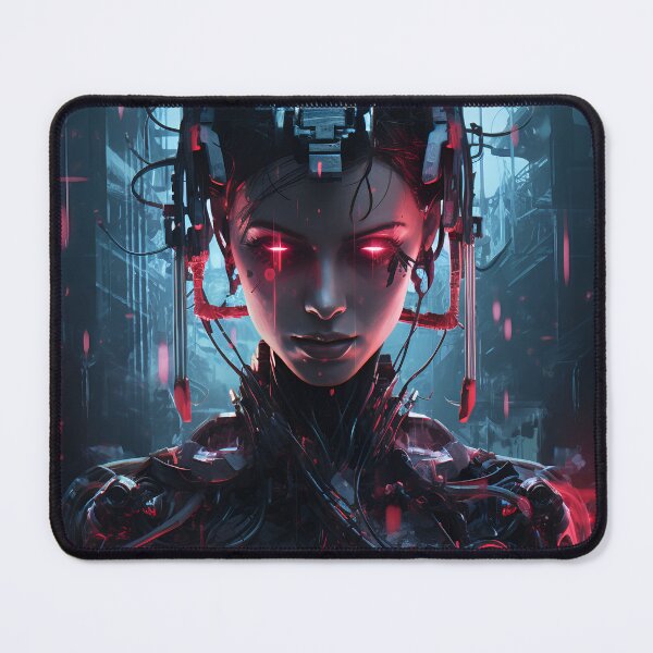 Item preview, Nerdy Cyborg Cyberpunk 4 designed and sold by Red Witch Art.