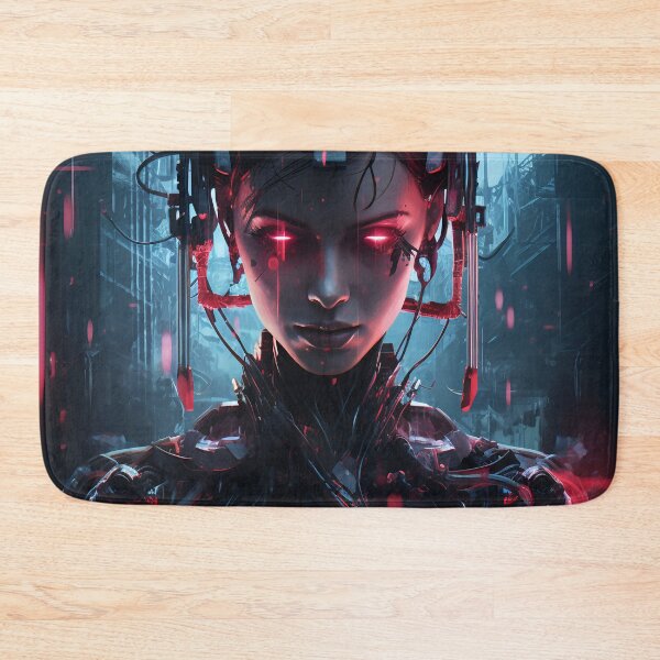 Item preview, Nerdy Cyborg Cyberpunk 4 designed and sold by Red Witch Art.