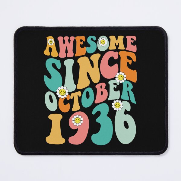 Item preview, Awesome Since October 1936 | Made In 1936 | Retro Groovy Birthday designed and sold by Christina-grich.