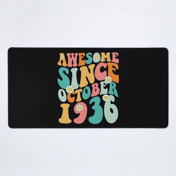 Item preview, Awesome Since October 1936 | Made In 1936 | Retro Groovy Birthday designed and sold by Christina-grich.