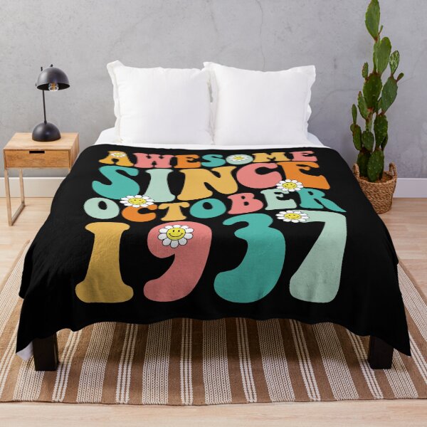 Item preview, Awesome Since October 1937 | Made In 1937 | Retro Groovy Birthday designed and sold by Christina-grich.