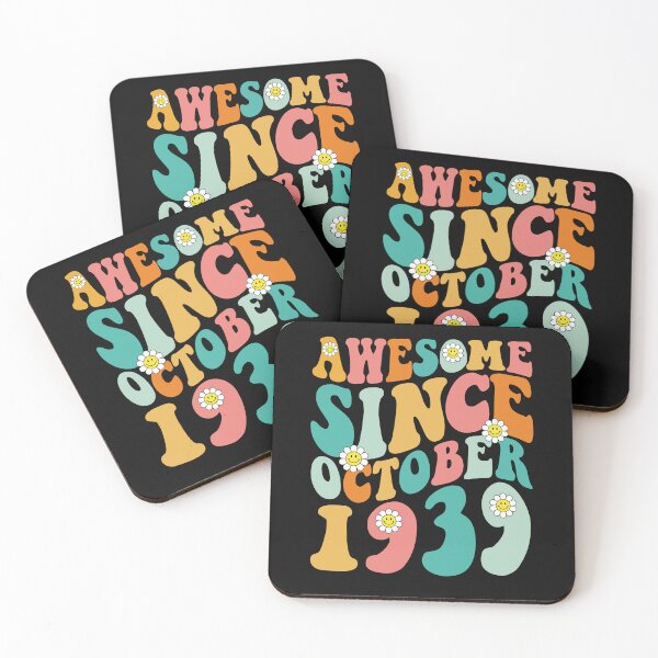 Item preview, Awesome Since October 1939 | Made In 1939 | Retro Groovy Birthday designed and sold by Christina-grich.