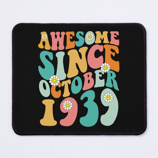 Item preview, Awesome Since October 1939 | Made In 1939 | Retro Groovy Birthday designed and sold by Christina-grich.