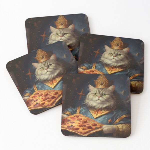Item preview, Royal Cat Eating Pizza designed and sold by tw0nkey.