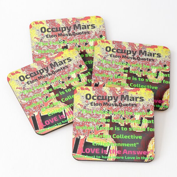 Item preview, Pixel Map Art, Occupy Mars, Elon Musk Quotes designed and sold by SoulArtSara.
