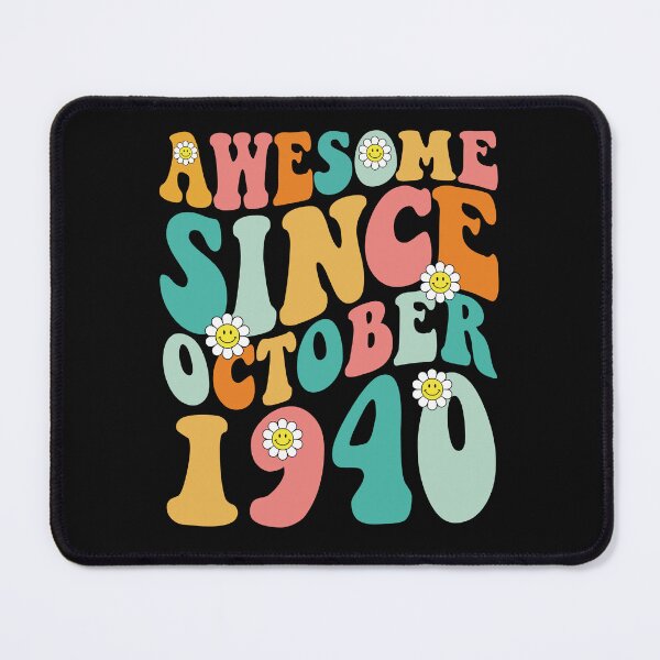 Item preview, Awesome Since October 1940 | Made In 1940 | Retro Groovy Birthday designed and sold by Christina-grich.