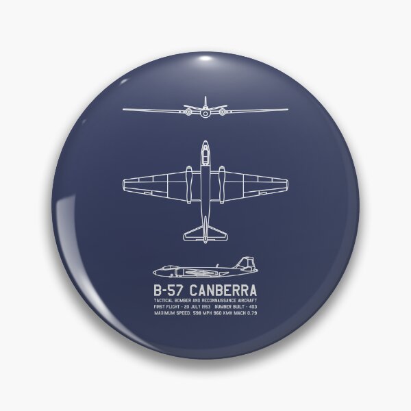 Item preview, B-57 Canberra American Plane Blueprints Infographic designed and sold by MilitaryMart.