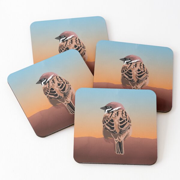 Item preview, Eurasian tree sparrow portrait designed and sold by Captain Chromatic.