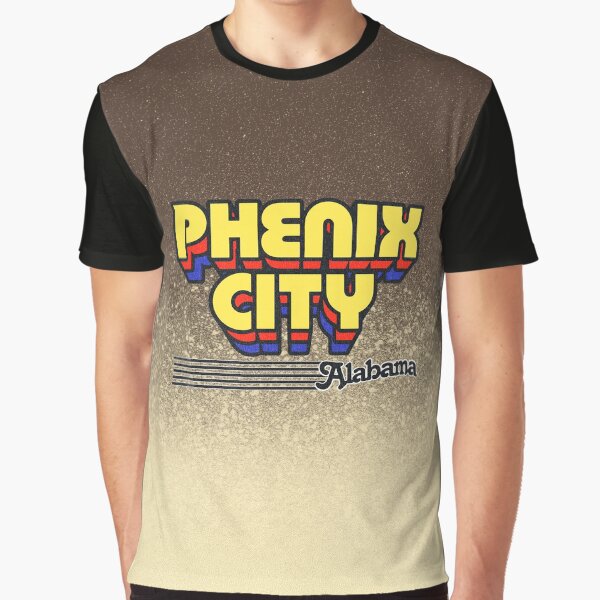 Aperçu de l'œuvre Phenix City, Alabama | Rayures rétro créée et vendue par retroready.