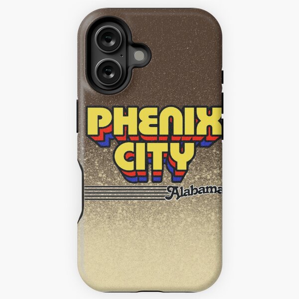 Aperçu de l'œuvre Phenix City, Alabama | Rayures rétro créée et vendue par retroready.