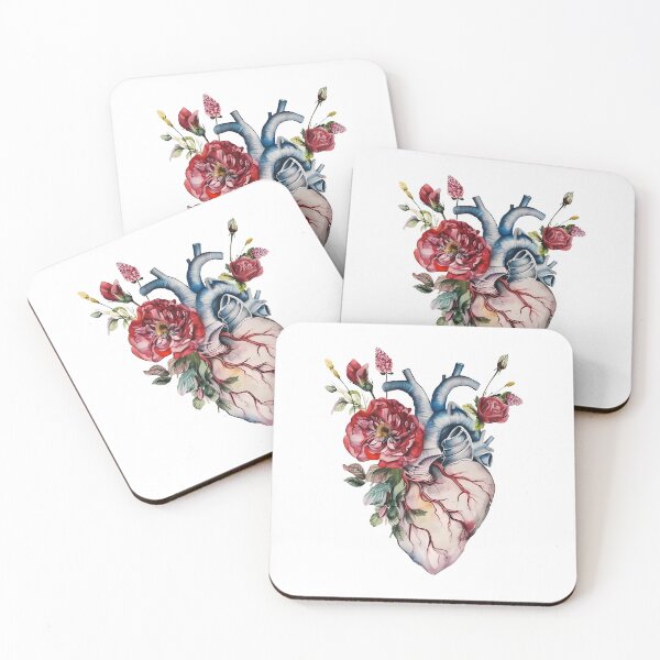 Item preview, Cutout - Aquarelle Amour: Vintage Blooming Heart Botanics designed and sold by EmeraldeaArt.