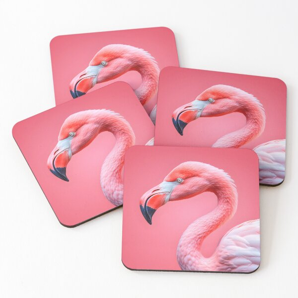 Item preview, Flamingo portrait on pink background. designed and sold by DesignAstur.