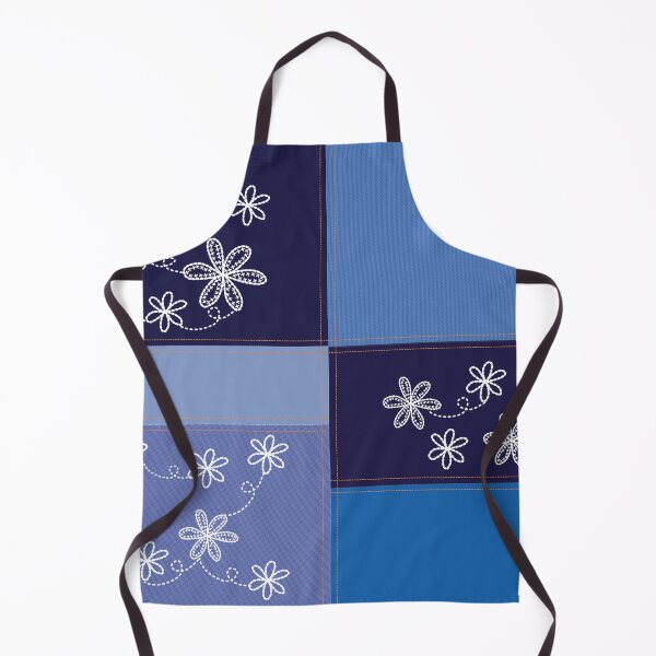 Item preview, Faux Denim Blue Jeans Patchwork Pattern in various shades of Blue designed and sold by Aureusglow.