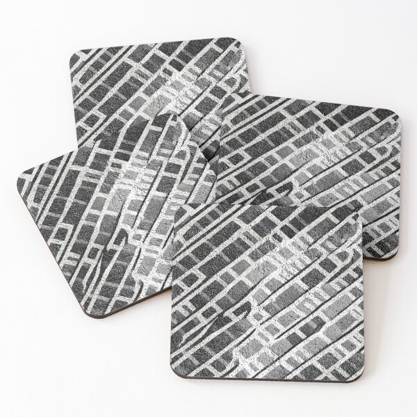 Item preview, Black and White Squares and Lines Pattern designed and sold by Salahuddin190.