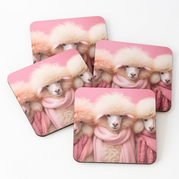Item preview, Three sheep with scarves and wool hats. designed and sold by DesignAstur.