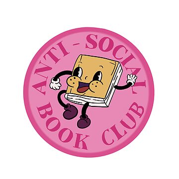 "Anti-Social Book Club" Sticker for Sale by Stickify Stickers | Redbubble