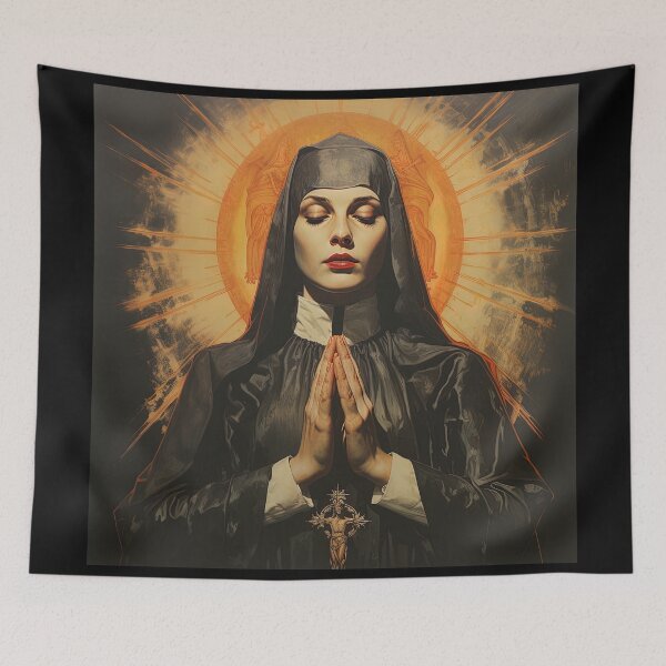 Item preview, Vintage Horror Movie Poster Praying Nun designed and sold by sμ (smew).