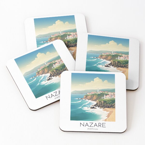 Item preview, A Pop Art Travel Print of Nazare - Portugal designed and sold by StudioRedKoala.