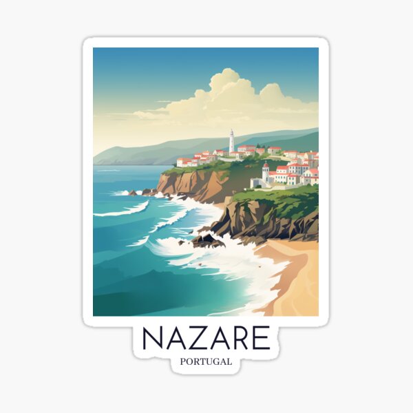 Artikel-Vorschau von Ein Pop-Art-Reisedruck von Nazare – Portugal, designt und verkauft von StudioRedKoala.