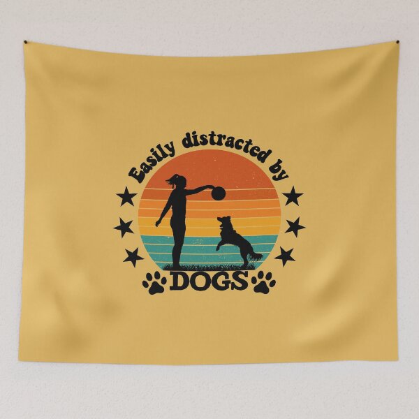 Item preview, Easily Distracted by Dogs - Gift for Dogs Lover designed and sold by AITeeGenius.