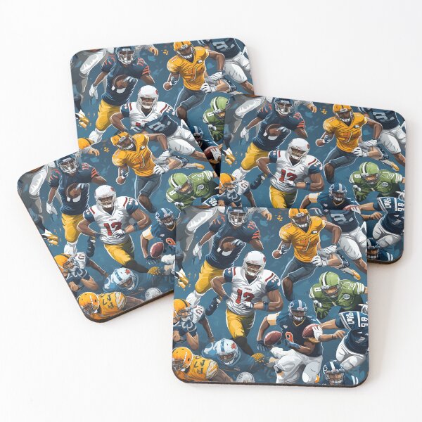 Item preview, Architects of football dream—building a Football Kickoff legacy with each pass, run, and touchdown. Post Graduate Study of Autumn Design Fall Fashion Football Pattern. designed and sold by ignasirus.