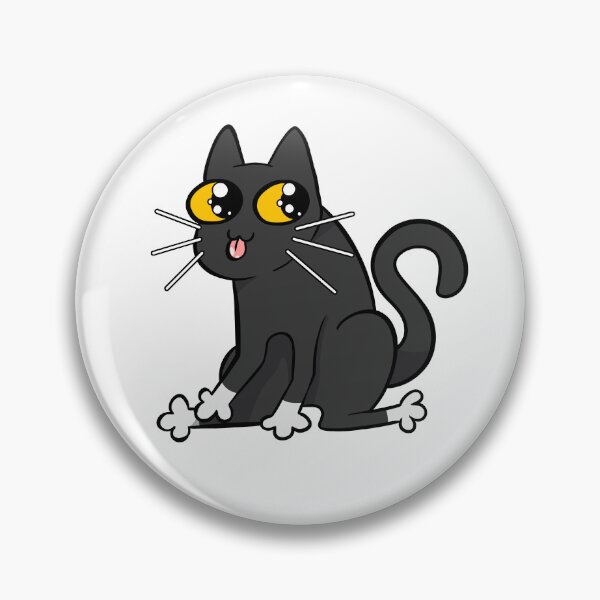 Angry Gray Cat Pin  Funny, cute, & nerdy pins