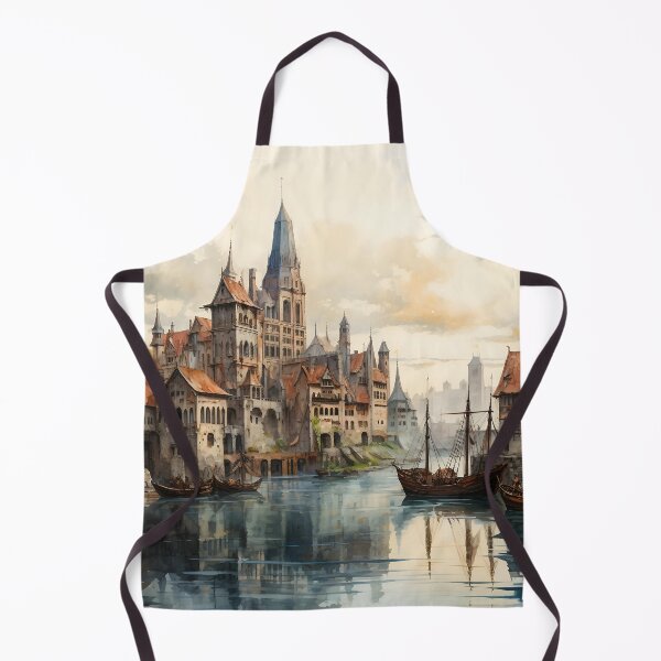 Item preview, Bayside Watercolor High Fantasy Castle designed and sold by dcrc.