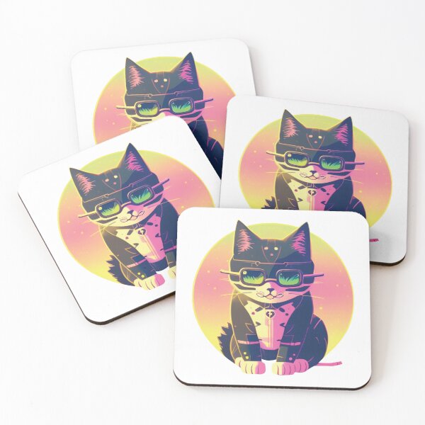 Item preview, 80s disco cat designed and sold by SketchysDESIGNS.