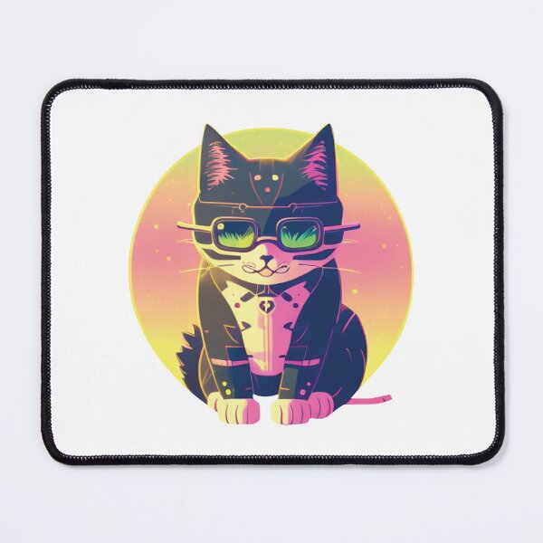 Item preview, 80s disco cat designed and sold by SketchysDESIGNS.