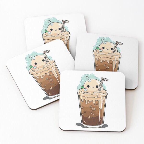 Artikelvorschau, Koffein und Niedlichkeit vereint: Der Kawaii Iced Coffee Latte entworfen und verkauft von EmeraldeaArt.