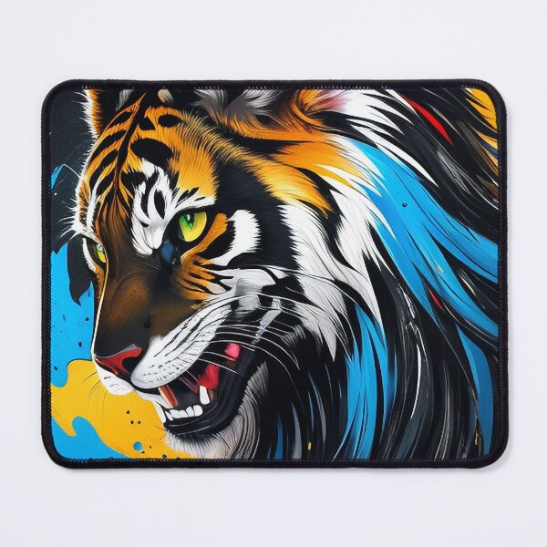 Item preview, a painting of a tiger on a black background designed and sold by Enga6.