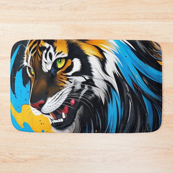 Item preview, a painting of a tiger on a black background designed and sold by Enga6.