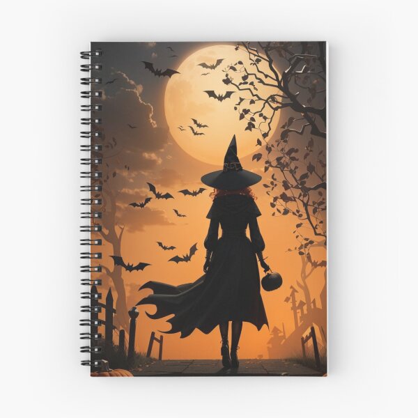 Item preview, Mystic Night's Conjuring: Witch, Pumpkin, Haunted House, Bats, Full Moon designed and sold by irosh madushan.