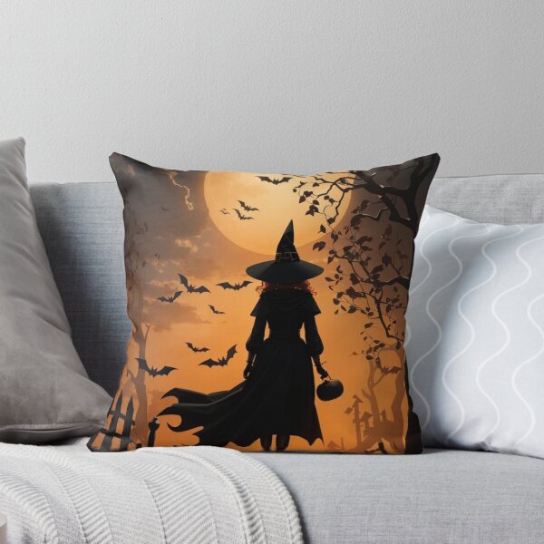 Item preview, Mystic Night's Conjuring: Witch, Pumpkin, Haunted House, Bats, Full Moon designed and sold by irosh madushan.