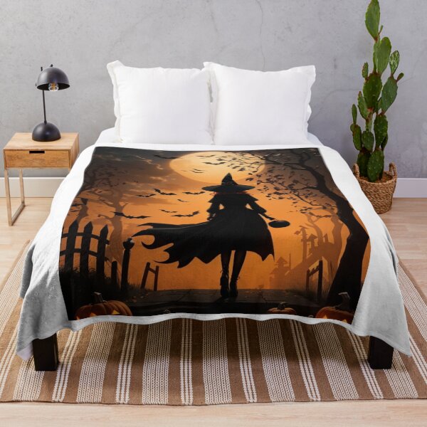 Item preview, Mystic Night's Conjuring: Witch, Pumpkin, Haunted House, Bats, Full Moon designed and sold by irosh madushan.