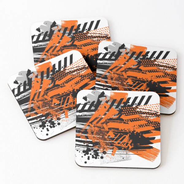 Item preview, Modern bright orange grunge textures and patterns designed and sold by MTShoppingLine.