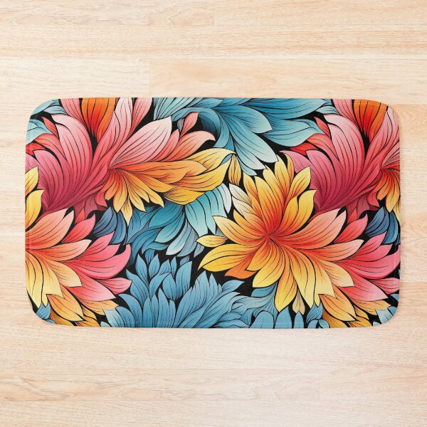 Item preview, Bright Sweeping Art-Deco Autumnal Sidney Maws Style Floral Pattern designed and sold by sμ (smew).