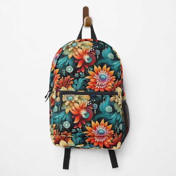 Item preview, Bright Art-Deco Autumnal Sidney Maws Style Floral Pattern designed and sold by sμ (smew).