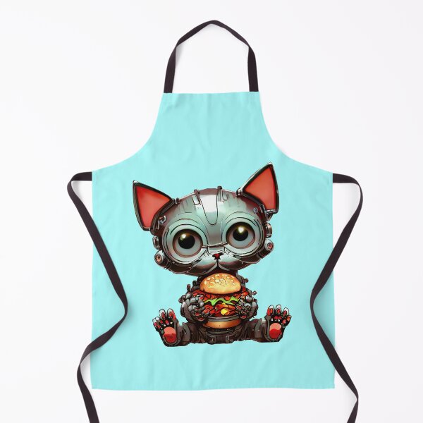 Item preview, Robo-Cat Eating A Hamburger! designed and sold by kukamatsu.