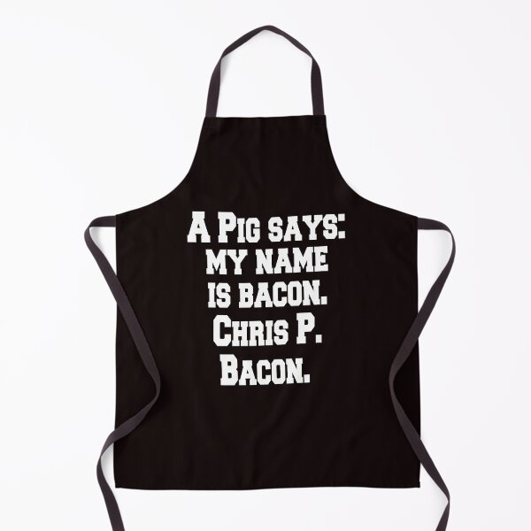 Item preview, Funny Sarcastic Pun Humor A Pig Says: My Name Is Bacon. Chris P. Bacon designed and sold by fantasticdesign.
