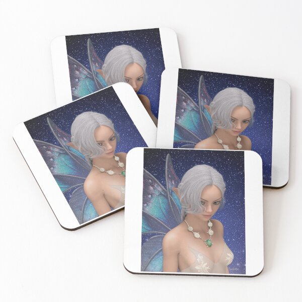Item preview, Portrait of a fairy under a starry sky designed and sold by Fantasyart123.