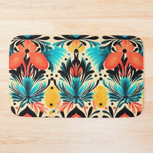 Item preview, Bright Minimal Art-Deco Autumnal Sidney Maws Style Floral Pattern, Ideal Wallpaper designed and sold by sμ (smew).