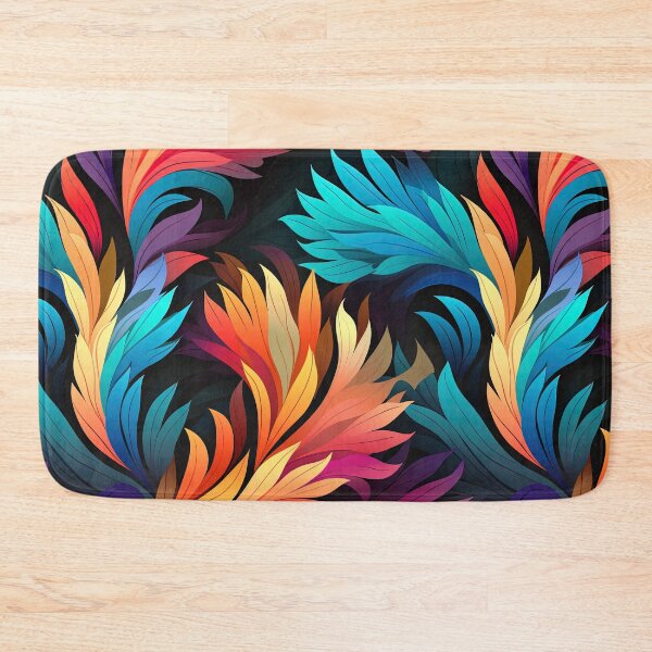 Item preview, Bright Sweeping Art-Deco Phoenix Flames Sidney Maws Style Floral Pattern designed and sold by sμ (smew).