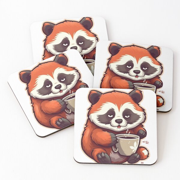 Item preview, Red Panda Coffee | Classic T-Shirt, Sticker designed and sold by NicolasGlowArt.