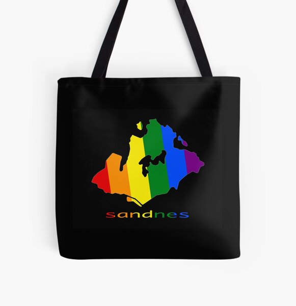 Rainbow mAps - Sandnes All Over Print Tote Bag